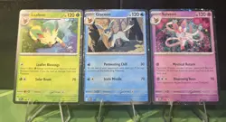 Pokemon Prismatic Evolutions Leafeon Glaceon Sylveon Promo 170 171 172 Set NM - Image 1