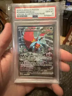 Pokemon Roaring Moon ex 251/182 SV04 Special Illustration Rare Holo PSA 10 - Image 1