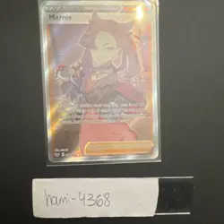 Pokemon TCG Marnie Full Art Ultra Rare Holo Trainer 200/202 Sword & Shield - Image 1