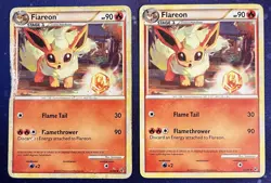 Pokemon TCG Flareon 26/90 Undaunted Non-Holo 2010 x2 - LP and DMG - Image 1