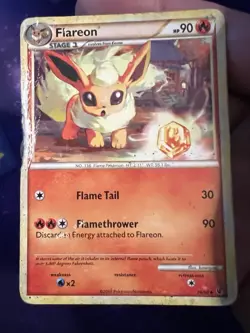 Pokemon TCG Flareon 26/90 Undaunted Non-Holo 2010 x2 - LP and DMG - Image 3