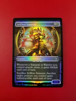 1x Selfless Samurai | FOIL Showcase | Kamigawa Neon Dynasty | MTG Magic Cards - Image 3