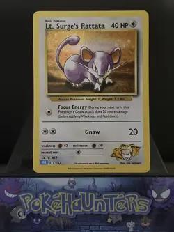 Pokemon Card Lt. Surge's Rattata 015/034 Pokemon Card Game Classic Holo 2023 N/M - Image 1
