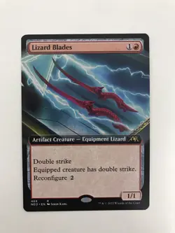 Lizard Blades Extended Borderless MTG Magic the Gathering Card NM Near Mint NEO - Image 1