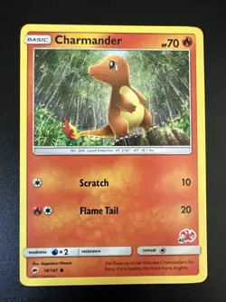 Charmander #42 18/147 Burning Shadows Charizard Stamped Pokemon TCG Card LP - Image 1