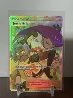 Jessie & James Full Art Holo Card 68/68 Hidden Fates Series Trainer Pokemon NM - Image 1
