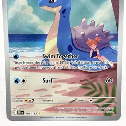 Pokemon TCG Misty's Lapras Destined Rivals 194/182 Illustration Rare Card - Image 3