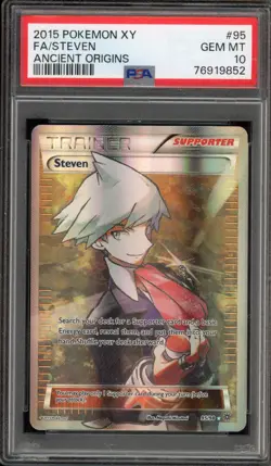 Pokemon Steven XY Ancient Origins Full Art #95 PSA 10 Gem Mint - Image 1