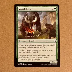 B3G3 ~ MTG ~ Manglehorn ~ AKH Amonkhet ~ #175 ~ English Creature ~ LP - Image 1