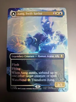Magic the Gathering #298 Aang, Swift Savior/Aang and La, Ocean's Fury Foil - Image 1