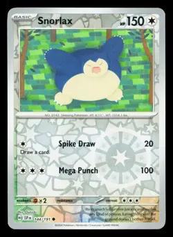 Snorlax 144/191 Surging Sparks NM Reverse Holo Pokemon Card TCG - Image 1