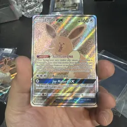 Pokemon TCG Card Eevee GX SM233 Black Star Promo 2019 LP - Image 3