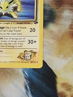 2000 Pokemon Gym Challenge Unlimited - Lt. Surge's Jolteon - Rare 28/132 - LP - Image 4