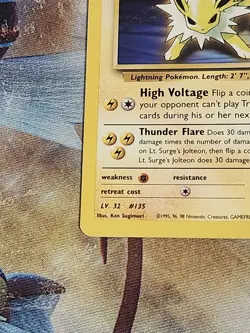 2000 Pokemon Gym Challenge Unlimited - Lt. Surge's Jolteon - Rare 28/132 - LP - Image 5