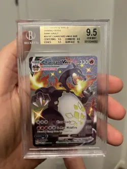 2021 Pokemon BGS 9.5 Charizard VMAX SHR Shiny Vault Shining Fates #SV107 - Image 1