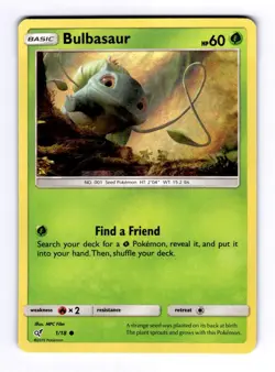 Bulbasaur (Holo Common) Detective Pikachu #1 (2019) Holo NM Pokemon - Image 1