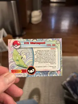 1999 Topps #11 Metapod Holo Rainbow Foil TV Pokemon Animation Series 1 Blue Logo - Image 2