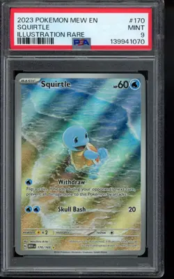 2023 Squirtle 170/165 Sv: Scarlet & Violet 151 Holo PSA 9 Pokemon - Image 1