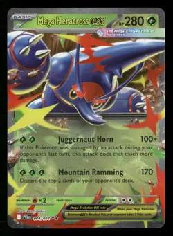 Mega Heracross ex - 004/094 - Double Rare - Phantasmal Flames - Pokemon - NM/M - Image 1