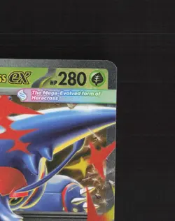 Mega Heracross ex 004/094 Phantasmal Flames Ultra Rare Holo Pokemon Card NM - Image 4