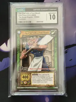 The Chef With A Foul Mouth Patty CH042 One Piece The Quest Begins CGC 10 - Image 1