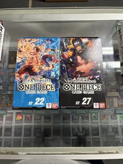 One Piece TCG ST-27 Black Marshall D Teach ST-22 BLUE Ace & Newgate Starter Deck - Image 1