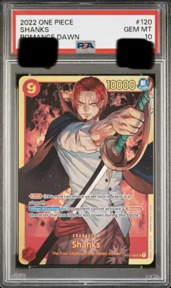 2022 One Piece OP01-120 Shanks SEC PSA 10 Romance Dawn English - Image 1