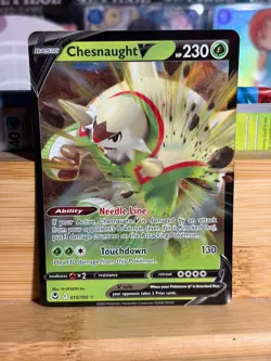 CHESNAUGHT V 015/195 Silver Tempest Ultra Rare Holo Pokemon TCG Near Mint - Image 1