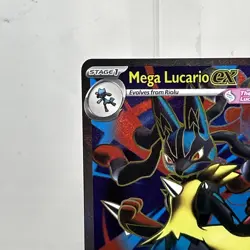 Pokemon Mega Lucario EX TCG Ultra Rare Holo Card 160/132 NM Metal Evolutions - Image 2