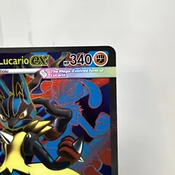 Pokemon Mega Lucario EX TCG Ultra Rare Holo Card 160/132 NM Metal Evolutions - Image 3