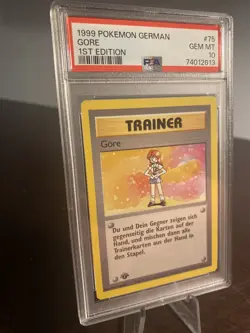 Base Set 1st Edition Lass Trainer PSA 10 1999 Gore German75/102 Pokemon Card - Image 2