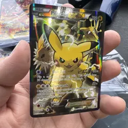 Pokemon Pikachu EX XY124 Black Star Promo 2016 Holo Card TCG HP/ Damaged - Image 2