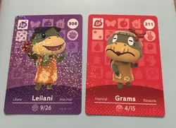 Leilani And Grams - Amiibo Cards- Animal Crossing Cards - Authentic Nintendo - Image 1