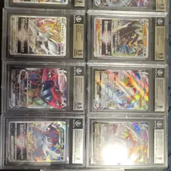 Pokemon Japanese Jet-Black Spirit VMAX V Graded Holo Lot of 13 Cards - Image 2
