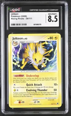 CGC 8.5 Jolteon 2009 Rising Rivals 26/111 Pokemon Card - Image 1