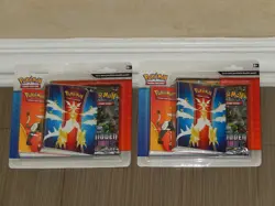 POKEMON Trading Cards 2X Sun & Moon Forbidden Light Mini Portfolio 2 Booster NEW - Image 1