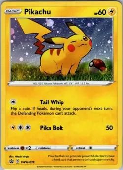 Pikachu SWSH039 Promo SWSH: Sword & Shield Promo Cards NM - Image 1