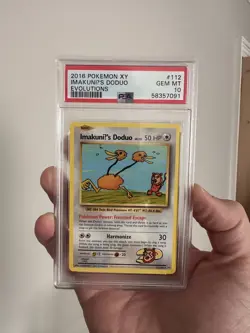 2016 Pokemon ImakuniU's Doduo #112 XY Evolutions PSA 10 GEM MINT Non Holo - Image 1