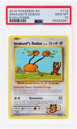 2016 Pokemon XY Evolutions Imakuni's Doduo #112 PSA 10 - Image 1