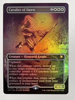 MTG Magic the Gathering Cavalier of Dawn (84/135) Special Guests LP FOIL - Image 3