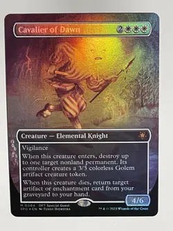 MTG Magic the Gathering Cavalier of Dawn (84/135) Special Guests LP FOIL - Image 4