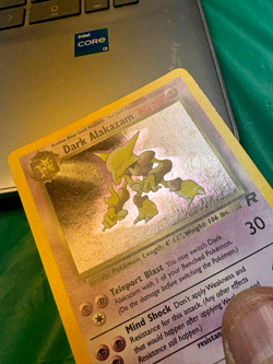 Dark Alakazam - 1/82 Team Rocket Unlimited Holo Rare Pokemon - LP with SWIRL - Image 3