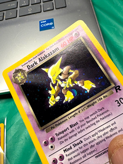 Dark Alakazam - 1/82 Team Rocket Unlimited Holo Rare Pokemon - LP with SWIRL - Image 4