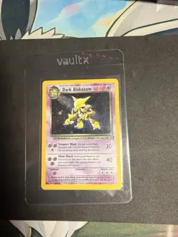 Pokemon Dark Alakazam 1/82 WotC Team Rocket Unlimited Holo Rare LP-MP - Image 1