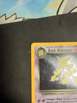Pokemon Dark Alakazam 1/82 WotC Team Rocket Unlimited Holo Rare LP-MP - Image 3