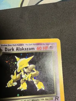 Pokemon Dark Alakazam 1/82 WotC Team Rocket Unlimited Holo Rare LP-MP - Image 4
