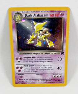 Pokemon Dark Alakazam 1/82 WotC Team Rocket Unlimited Holo Rare LP-MP - Image 1