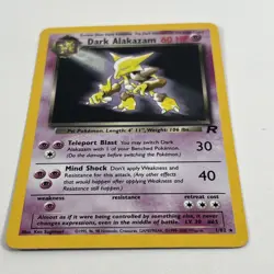 Pokemon Dark Alakazam 1/82 WotC Team Rocket Unlimited Holo Rare LP-MP - Image 4