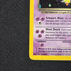 Dark Alakazam 1/82 Pokemon Team Rocket Holo Rare Card - LP - Image 4