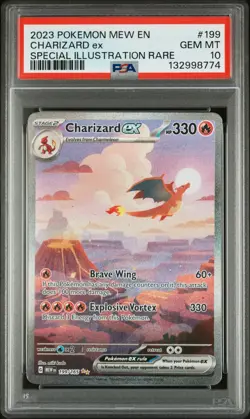 2023 POKEMON MEW EN-151 #199 CHARIZARD EX SPECIAL ILLUSTRATION PSA 10 GEM MINT - Image 1